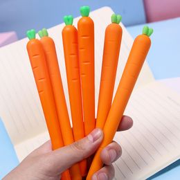 Bolígrafo de zanahoria con forma de vegetal de 0,5 MM, bolígrafos de Gel de papelería para estudiantes, regalo de Navidad
