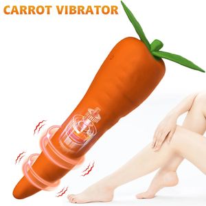 Vibromasseur de carotte Produits pour adultes Stimulateur vaginal du point G Masturbateur féminin Mamelon Masseur clitoridien Jouets sexuels érotiques pour couple 240130