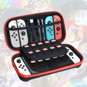 Estuche de transporte para Nintendo Switch New Switch Consola OLED - Estuche de transporte de viaje portátil duro protector negro Estuche de concha con bolsillos para accesorios Juegos