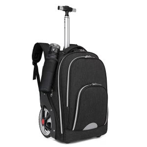 Carry-ons 18 inch trolley rugzak met wielen grote capaciteit wielen school rugzak reizen rollende bagage zakelijke laptop bagagetassen