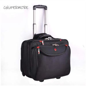 Carry-ons chupermore multifonction entreprise roulling bagages spinner 18 pouces marques de transport de portes