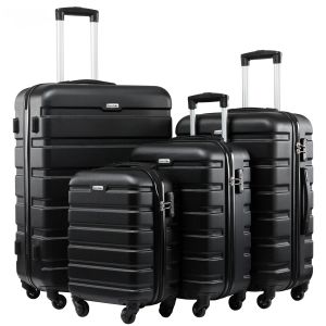 Carry-ons lage sets koffer op wiel spinner rollende lage abs+pc customs lock reiskoffer set carry on lage met wielen