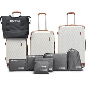 Carry-ons Bagage 10-delige sets Opruiming, grote kofferset spinner wielen met TSA-sloten, harde shell bagagesets