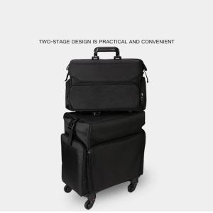 Carry-Ons NOUVEAU COSE COSMETIQUE DE HAUTE QUALLE SECLOG MAIN, Nails Makeup Toolbox Trolley Suitcase, Women Beauty Tattoo Box Box Rouggage