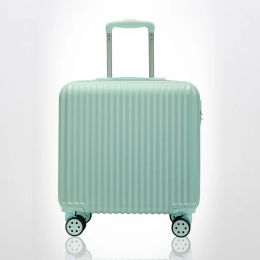 Carry-onS Couleur continue Mini Jume Femmes Travel Suise de voyage 18 pouces Luggage avec trolley Case Rolling Buggage Super Compression Material Abs + PC