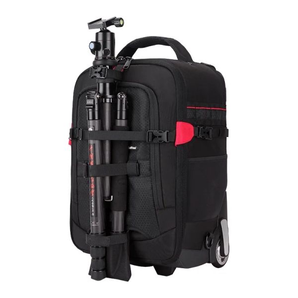 Carry-ons Vnelstyle Professional DSLR Camera Trolley Suitcase Sac vidéo Photo Digital Camera Luggage Travel Trolley Backpack on Wheels