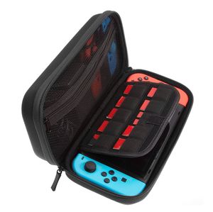 Ensemble d'étuis de transport compatible avec Nintendo Switch Pochette à coque rigide Sac de transport de voyage avec étui de protection 20 emplacements pour cartes pour accessoires Nintendo Switch