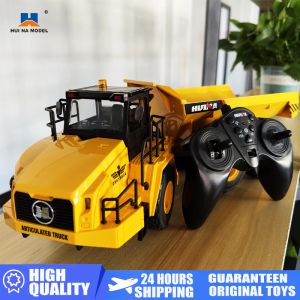 Voitures 1:16 Huina RC Remote Control Trump Dumper Excavator Caterpillar 1553 Radio Controlled Car Electric Vehicle Tracteur Toys for Boys