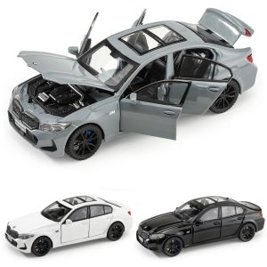 Voitures 1/32 BMW 320I SUV MINIATURE DICAST Toy Car Model Sound Light Portes Openable Collection éducative COLLECTION POUR LES ENFANTS GARD