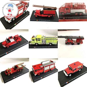 Coches a escala 1/43 1/54, camión de bomberos de aleación, modelo EQ141, camión de bomberos mundial, colecciones fundidas, juguetes de regalo para niños 0915