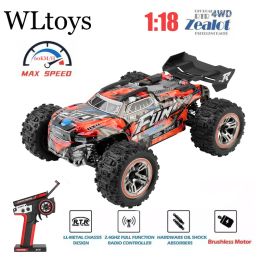 CARS 2024 NOUVEAU WLTOYS 184008 1/18 2,4G RC CARS 3 IN 1 MOTEUR sans balais et ESC 4WD OFFROAD Car 60 km / h Toys de course à grande vitesse pour garçons