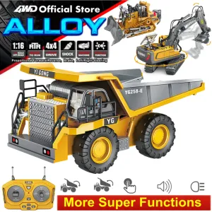 Voitures 4WD Super Engineering Vehicle Remote Control RC Car radio hors route 4x4 Excavator Truck Bulldozer Kids Toys Gift