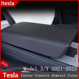 Auto's Armwest Box Cover voor Tesla Model 3 Y 2021 2022 2023 Middenconsole ARM REST TPE COVER CADER ACCESSOIRES Auto interieur onderdelen