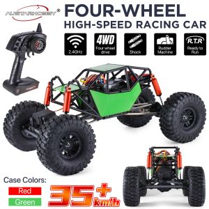 Cars Austarhobby Ax8504 RC CAR 1/10 4WD 2.4G Elektrische Crawler Klimframe Rock Buggy Chassis met Tube Roller Cage Truck Toys