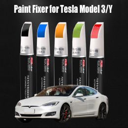 Pluma de Reparación de pintura de coche para Tesla Model 3 Highland Y X S 2024 2023, fijador de pintura de coche, Accesorios de reparación, negro, blanco, rojo, azul y plata