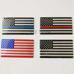 Auto's auto dunne lijn vlag blauwe decoratie Amerikaanse vlaggen sticker muur raam decor usa banners stickers aluminium legering sticker th0785 s s s s s s