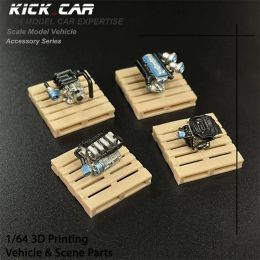 Cars Dayu 1/64 Voertuigmotormodel Auto Diorama Resin Garage Scene 3D Printing Reparatie Tools Decoratie Simulatie Scene speelgoed