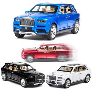 Auto Diecast Model 1 24 Rolls Royce Cullinan Auto Metaallegering spuitgieten Kinderen Speelgoed Cadeau Collectibles 230912