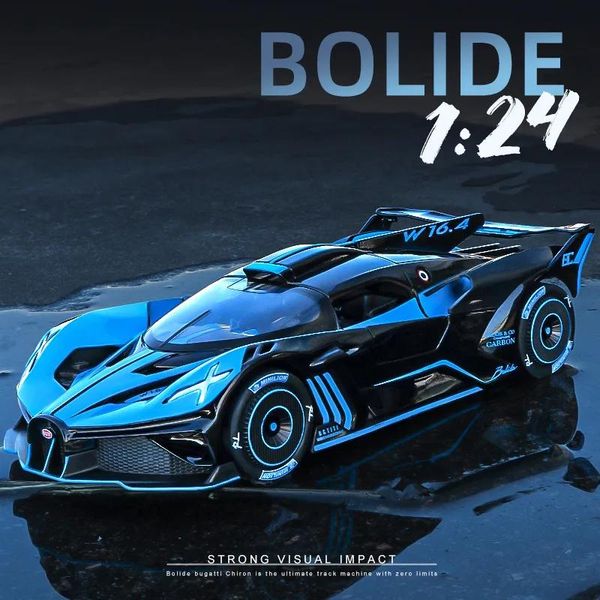 Voitures Modèle de voiture moulé sous pression 1 24 Bugatti Bolide Alliage Modèle de voiture de sport Diecasts Métal Jouets Véhicules Modèle de voiture Haute Simulation Collection Chil