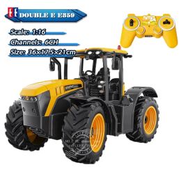 Voitures Double E RC TRICK REMOR DIMP 4wd Harvest Farmer Car Tracteur 2.4G Télécommande Engineering Véhicules modèles Toys for Children