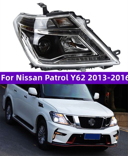 Voitures pour Nissan Patrol Y62 2013 – 20, phare LED 16, Animation DRL, clignotant dynamique, assemblage de lentilles LED