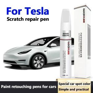 Voitures pour Tesla Modèle 3 Y X S Réparation de peinture de la voiture stylo Track Up Touch Up Pen Blanc Blanc Tesla Wheel Paint Réparation de réparation