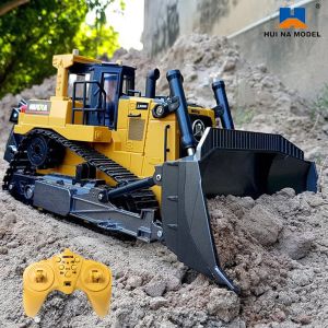 Auto's Huina 1554 1:16 1/24 RC Truck Model Remote Controlled Bulldozer Alloy Tractor Cars Engineering Cars Trucks Speelgoed voor jongensgeschenken