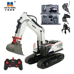 Cars Huina 1594/1592 RC Excavator 1:14 22 CH RC Truck Control Remote Control Camiones Toyos para automóviles eléctricos para niños para un regalo