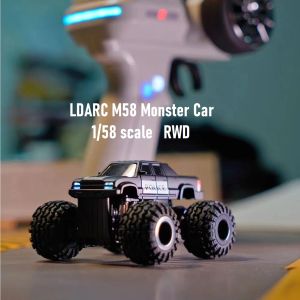 Auto's LDARC M58 1/58 RWD RC MINI MONSTER RACING CAR RTR/BNR Desktop Turbo Voertuigen Remote Control Car speelgoedmodellen voor kinderen Volwassenen