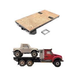 Boîte à queue à plateaux de chargement de chargement pour 1 10 échelles trx6 Ultimate RC transporteur Roll Faltbed 6x6 ACCESSOIRES ACTUATEUR DE LIT