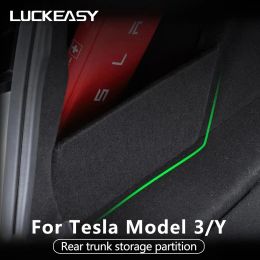 Auto's luckasy voor Tesla Model 3 20172023 Interieur Auto Accessories Model Y Storage Partition aan de auto linkerkant van de achterste romp