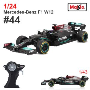 Auto's Maisto 1/24 Mercedesamg W10 #44 Lewis Hamilton F1 Miniatuur RC Car Toys Formule Racing Remote Control Toy Collection Gifts W12