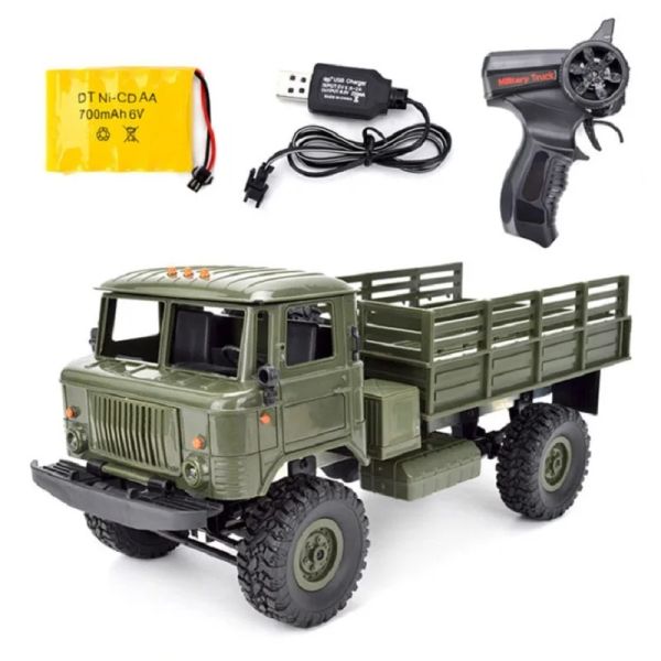 Voitures militaires camion GAZ WPL B24, voiture d'escalade 1/16 télécommandée, KIT RTR 4WD RC, jouet de bricolage