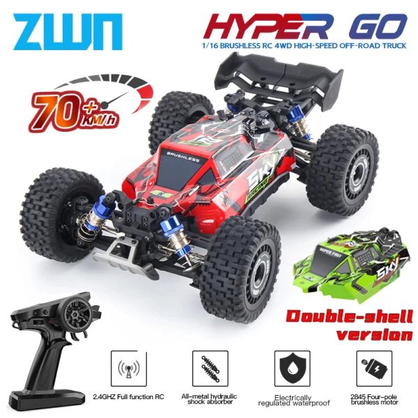 CARS MJX 16207 70KM / H RC sans balais RC Car 4wd Electric High Speed Remote Control Drift Monster Truck for Kids vs Wltoys 144010