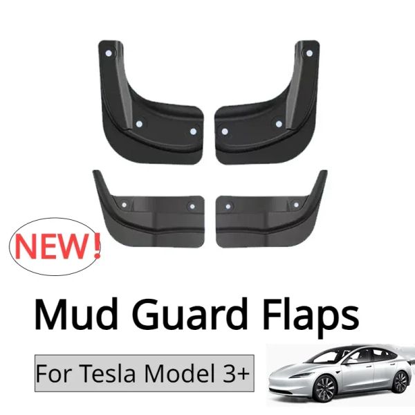 Voitures protège-boue pour Tesla Model 3+ Fender arrière avant gardiens de la roue arrière Fender officiels Original Mud Fenders New Model3 Accessoires de voiture 2024