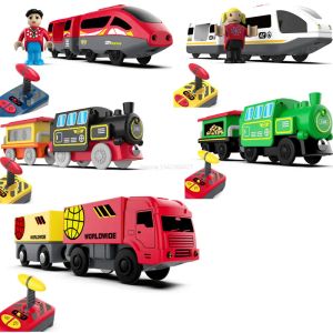 CARS Nuevos accesorios de tren de tren RC Control remoto Tren eléctrico Rail Magnetic Rail Cart para todas las marcas Los juguetes de vía de tren para niños