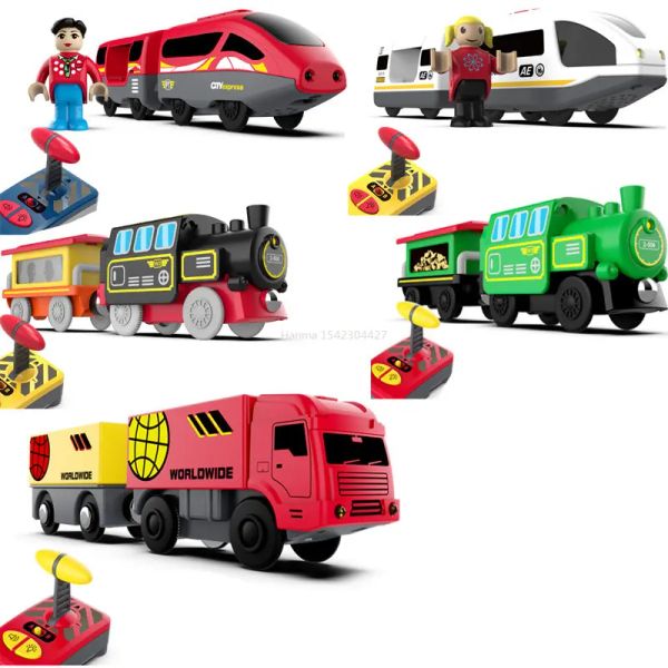Voitures New RC Train Railway Accessories Remote Contrôle électrique Train Magnétique Rail de voiture ajusté pour toutes les marques Train Track Toys for Kids
