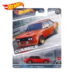 CARROS Hot Wheels Originales Cultura de automóviles premium Fiat 131 Abarth Modern Classics Boys Toys para niños 1/64 Modelo Modelo Diecast Voiture Colección