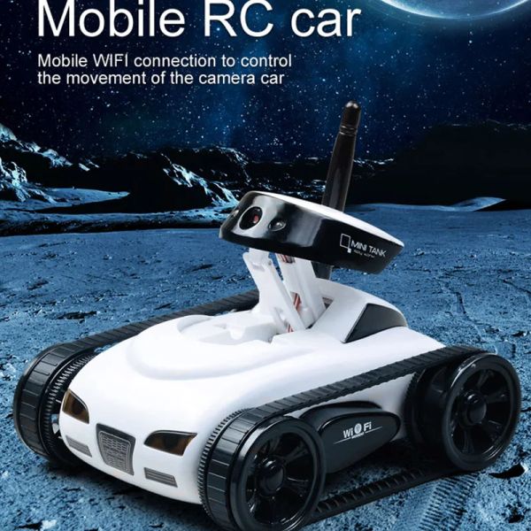 Voitures RC Camera Tank FPV WiFi en temps réel Mini RC Car HD Camera Video Remote Control Robot Car App App Intelligent Wireless Toys