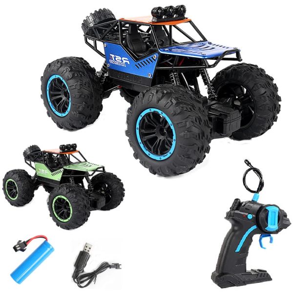 Coches RC, coches eléctricos con Radio Control remoto, Buggy 1:18, camiones de Control todoterreno con luces Led, juguetes para niños