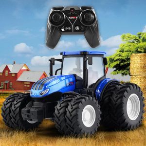 Auto's RC Car Toys RC Farm Tractor Trailer 1/24 2.4G Remote Control Engineering Constructie Truck Farming Machine Kinderen Jongens Gift