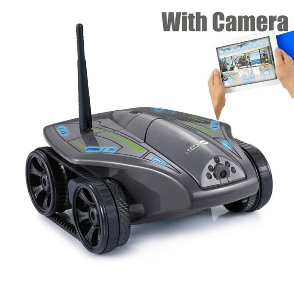 Voitures RC Car avec caméra FPV WiFi intelligente avec 0,3 MP HighDefinition Camera 50 Minutes Life de la batterie Sensor Tank RC Toy GIF