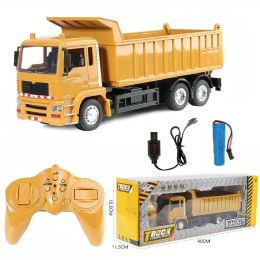 Auto's Rc Auto's Kipper Voertuig Speelgoed Voor Kinderen Jongens Kerst Verjaardagscadeaus Gele Kleur Transporter Techniek Model Strand Speelgoed