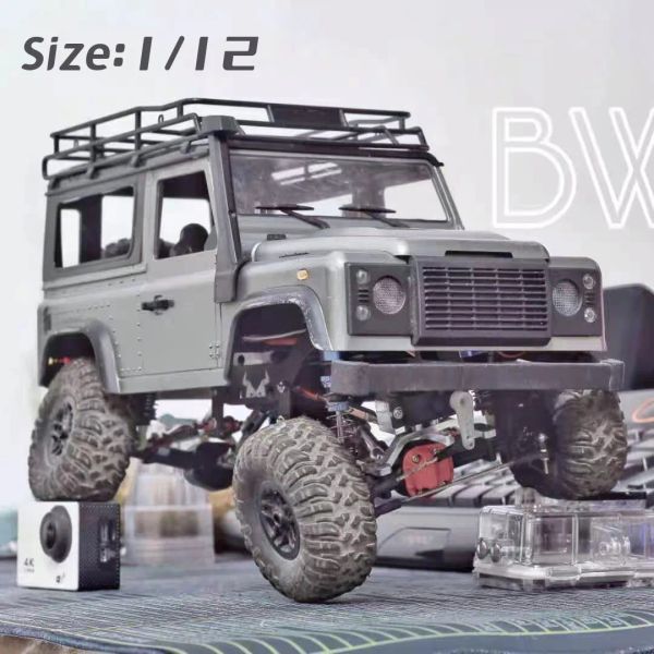 Automóviles RC autos WPL 2.4G Cepillo de carbono Electric 4WD Camión de alta velocidad 1:12 Land Rover impermeable a impermeabilidad