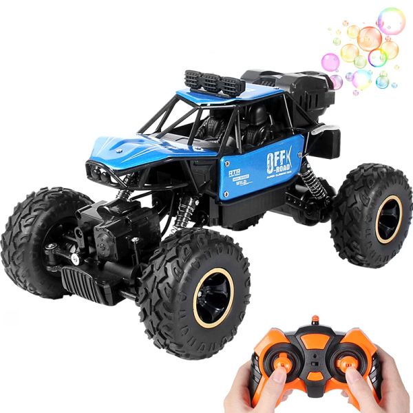 Coches Rock Crawler Paisible 4WD RC, coche teledirigido, máquina de burbujas, coche de Radio Control 4x4, todoterreno, juguete para puerta para niña y niño