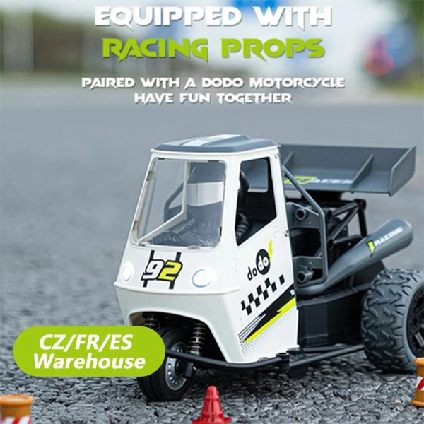 Voitures S810 moto RC à trois roues avec pulvérisation légère 2.4G télécommande électrique haute vitesse émulation motos jouets pour enfants