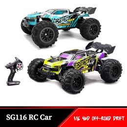 Auto's SG116 Max RC Car Borstelloos 4WD RC CAR 80 km/u Professionele racecar 2.4G High Speed Offroad Drift Cars Remote Control Toys