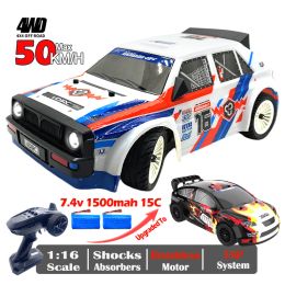 Voitures UDRIRC UD 1603 1604 Pro RC Car 2.4G 1/16 50 km / h à grande vitesse sans pinceau 4wd Drift Car Light RTR RETOÉ CONTRÔLE VÉHICULES TOY