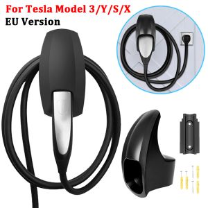 Auto's muur gemonteerde auto oplaadkabel organizer voor Tesla Model 3 S x Y 2021 2022 EU -versie Laderadapter Holder Accessoires