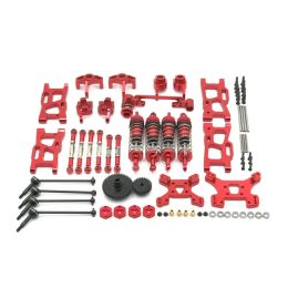 Voitures Wltoys 144001 144002 144010 124017 124019 pièces de mise à niveau en métal Kits de Modification bras oscillant ensemble d'amortisseurs accessoires de voiture RC